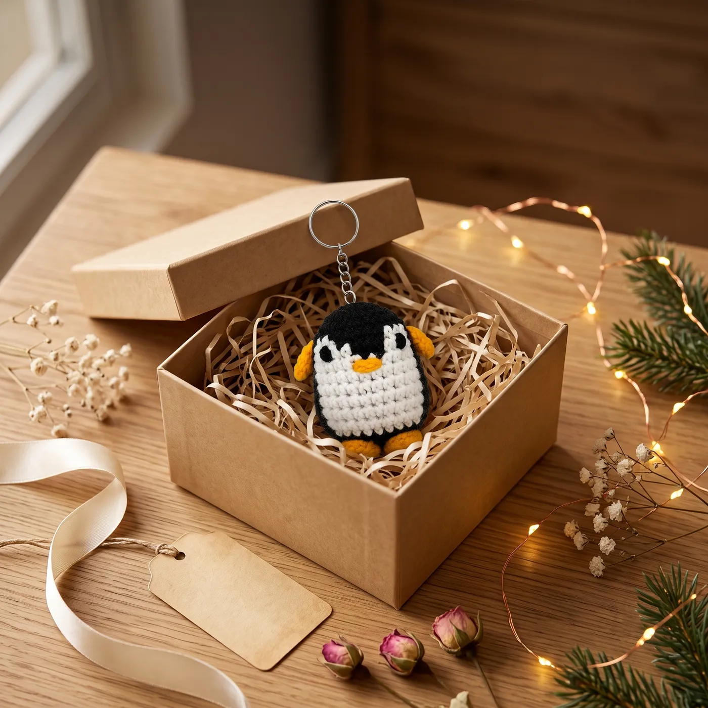 Black Penguin Crochet Key Chain, photo 4