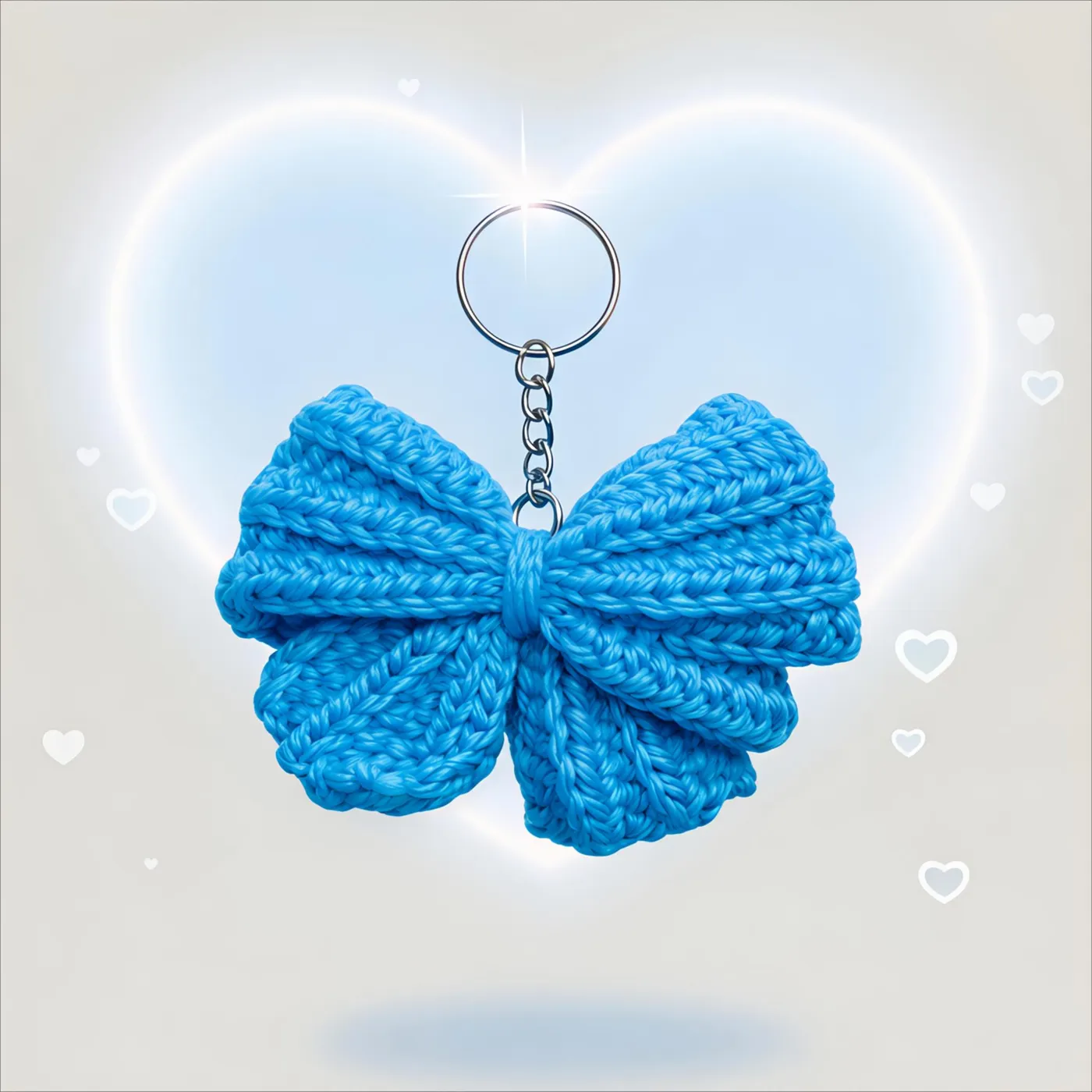 Blue Bow Crochet Key Chain, photo 6