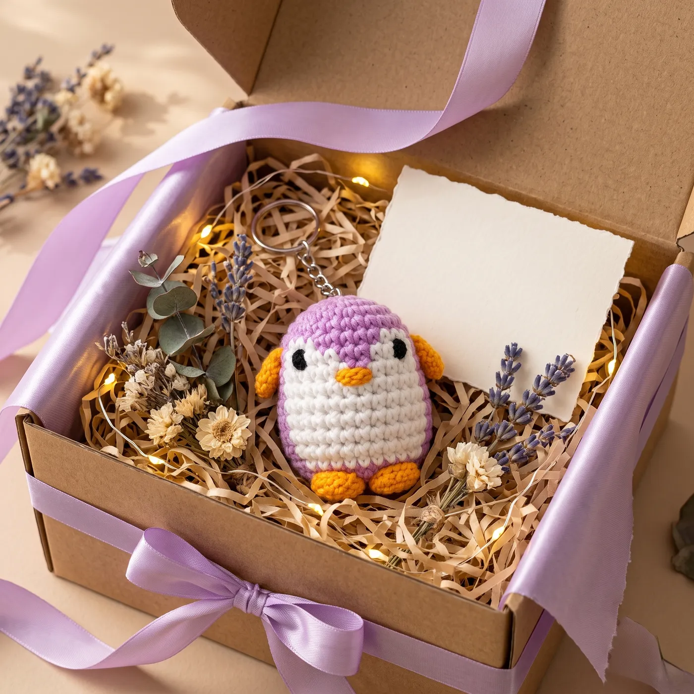 Purple Penguin Crochet Key Chain, photo 4