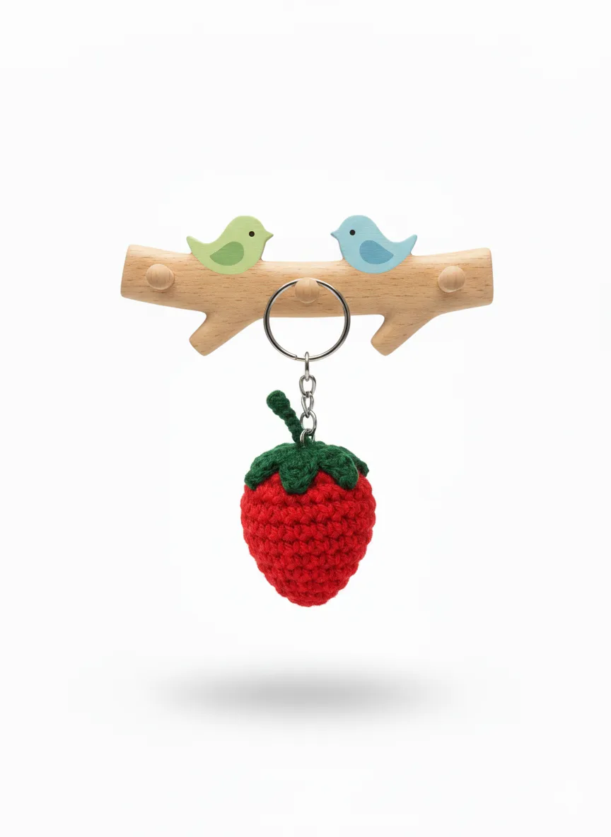 Strawberry Crochet Key Chain, photo 4