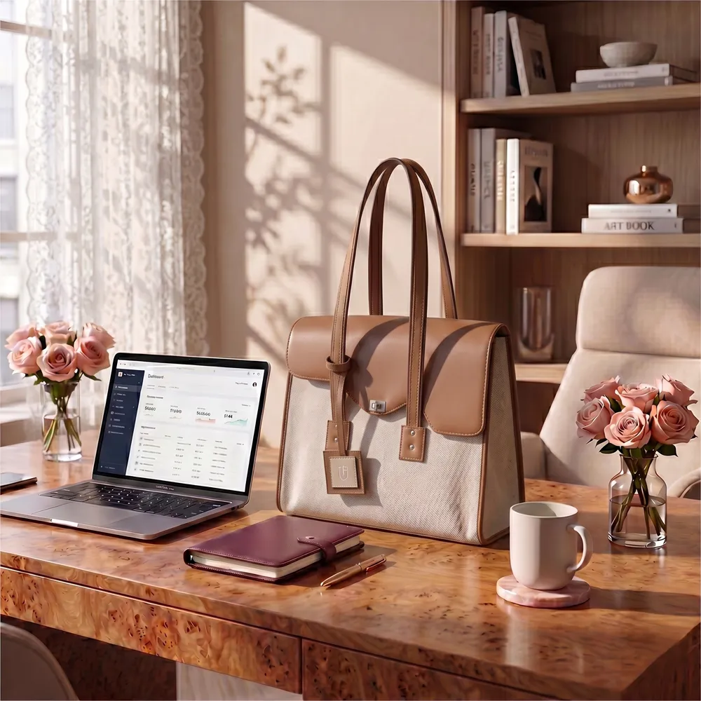 The Main Investor work tote on a desk