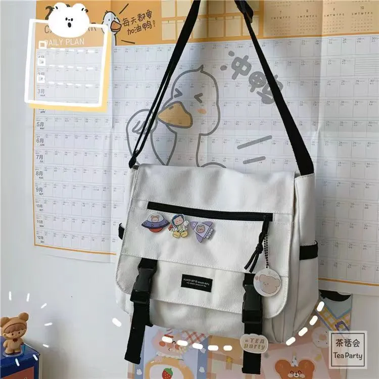White Crossbody Unisex Bag, photo 4