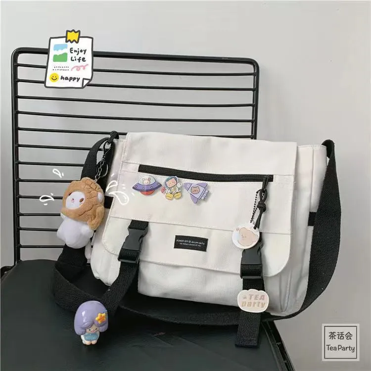 White Crossbody Unisex Bag, photo 5