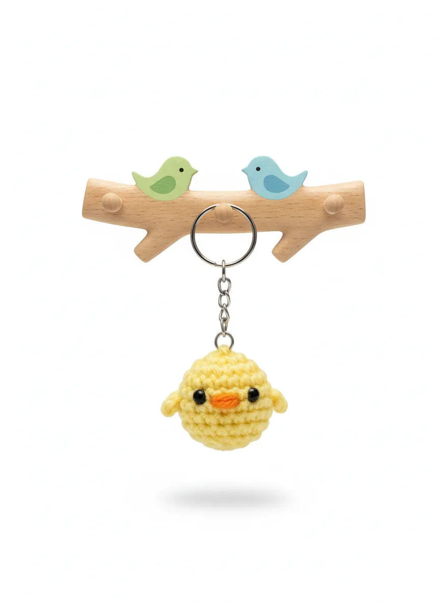 Yellow Chick Crochet Key Chain, photo 4